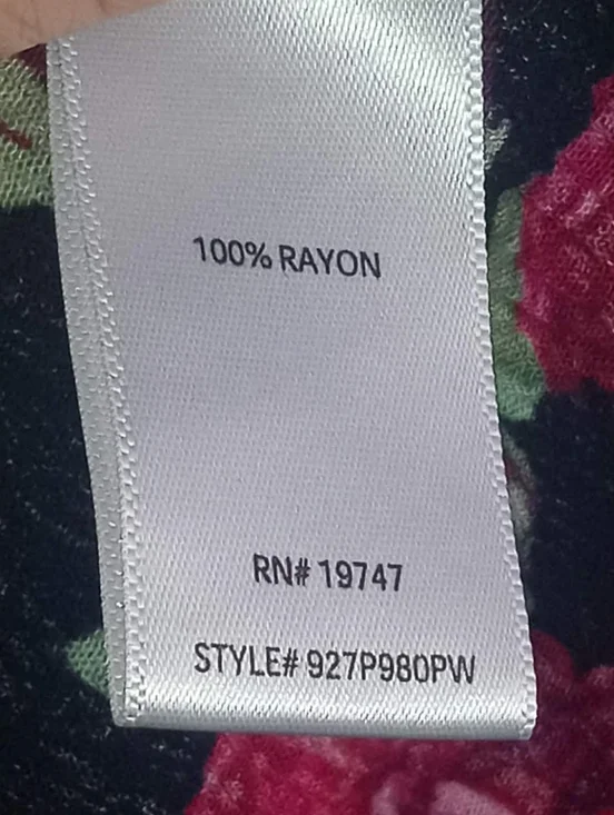 XXXL Plus Pioneer Woman Black Shirt Red Rose 3X Office V-Neck Flowy Floral Soft - Picture 6 of 6